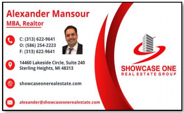 Showcase One Real Estate Group – Alexander Mansour